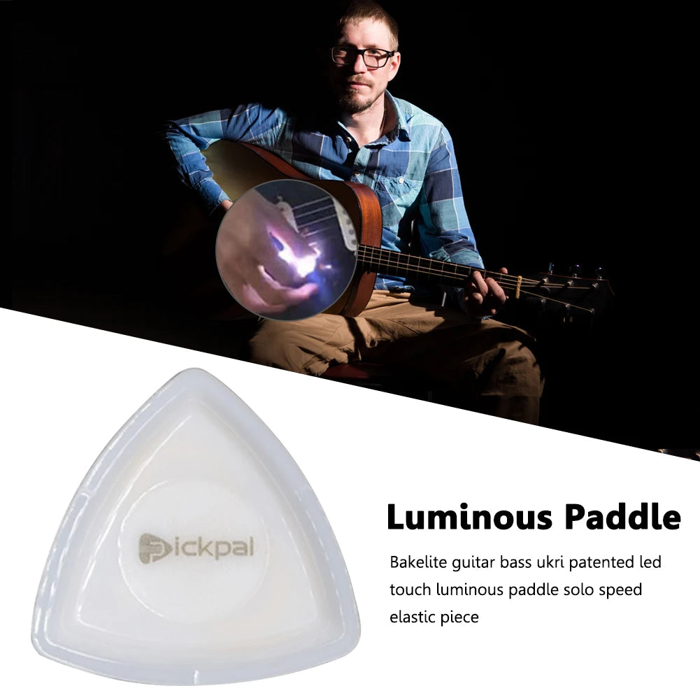 Glow-in-the-Dark Non-Slip Guitar Picks with LED Light - Perfect for Electric, Acoustic, Bass, and Folk Music!